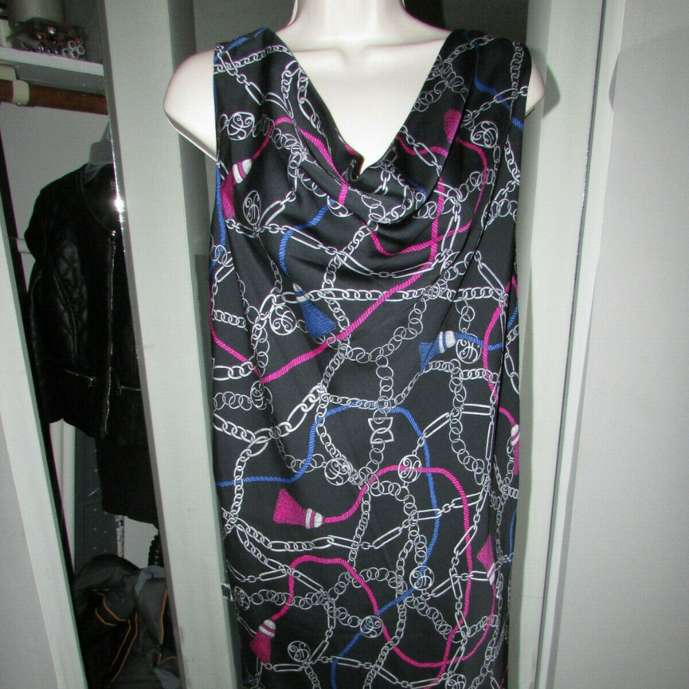 TOMMY HILFIGER BLACKE SLEVELESS DRESS SIZE XL NEW